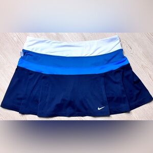 Nike Dri-FIT Blue Tennis Skort Built-In Shorts Size L Athletic Golf Pickleball